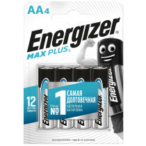 Батарейка Energizer Max Plus щелочная тип АА напряжение: 1.5V 4 шт