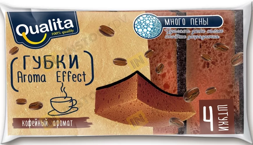 Губки для посуды Qualita Aroma effect 4 шт 4 шт – 1