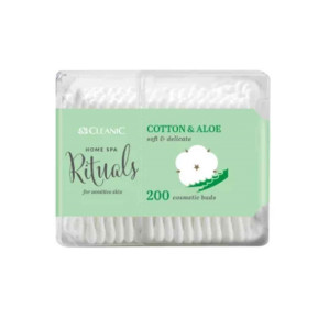 Ватные палочки Cleanic home spa rituals алоэ стакан 200 шт