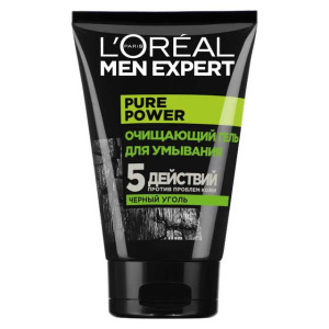 Гель для умывания L`Oreal Paris Men Expert 5 действий против проблем кожи с черным углем 100 мл - 1