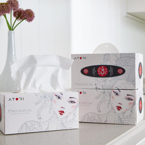 Салфетки бумажные Atori Premium White 3-х слойные 170 шт
