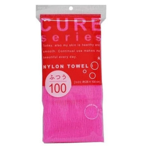"OHE" CURE series Мочалка д/тела ср.жест.100см роз