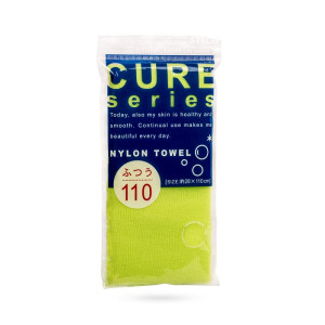 "OHE" CURE series Мочалка д/тела жесткая 100см зел