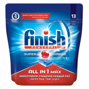 Таблетки для посудомоечных машин Finish All in One Max 13 шт