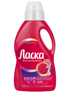 Средство для стирки жидкое Ласка Эффект восстановления цвета 3Д для цветного белья 1 л