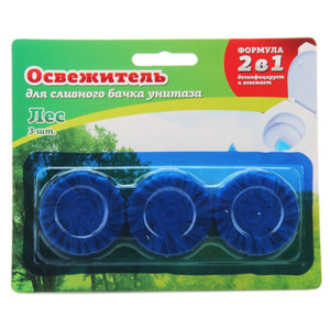 Освежитель таблетка д/слив.бачка "Лес" 32г 3шт