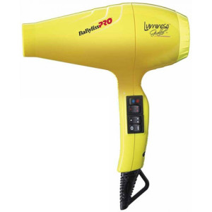 BaByliss Pro LUMINOSO Фен желтый, 2100Вт, 2 насад