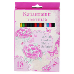 Джуниор гарден Карандаши 18цв шестигр. заточенные