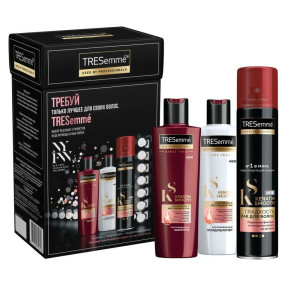 Подарочный набор TRESemme Keratin smooth Разглаживающий шампунь, кондиционер, лак 2х230+250 мл