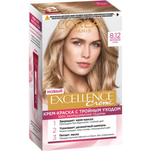 Краска для волос L`Oreal Paris Excellence оттенок 8.12 Мистический блонд - 1