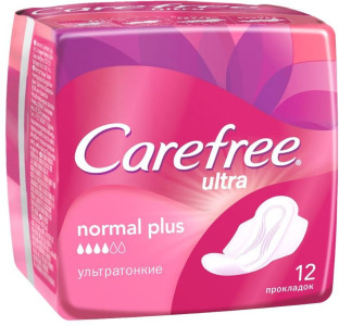 Прокладки гигиенические Carefree Ultra Normal plus 12 шт