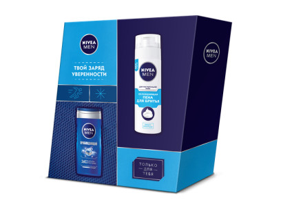 Подарочный набор Nivea Men Пробуждающий Гель для душа и Пена для бритья
