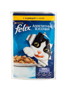 Корм для кошек Purina Felix Курица в желе 85 гр