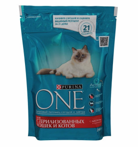 ONE STERILCAT Лосось и Пшеница 200г