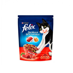 Корм для кошек Purina Felix Двойная Вкуснятина с мясом 300 гр