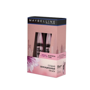 Подарочный набор Maybelline New York Lash Sensational Туши для ресниц веерный объем 2 шт по 9.5 мл