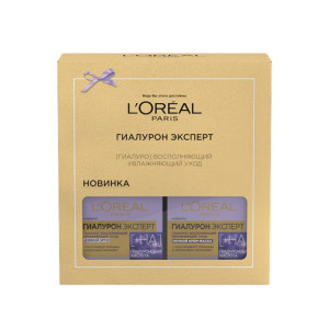 Подарочный набор L`Oreal Paris Hyaluron Expert Дневной крем 50 мл и Ночная крем-маска для лица 50мл 50 мл + 50 мл