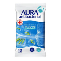 Платочки влажные Aura Антибактериальные для носа 10 шт