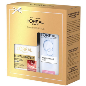 Подарочный набор L`Oreal Paris дневной крем Возраст Эксперт 45+ и мицеллярная вода 50 мл и 200 мл