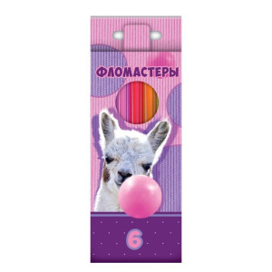 FL BFk_06117 Hatber Фломастеры 6цв "Альпака"