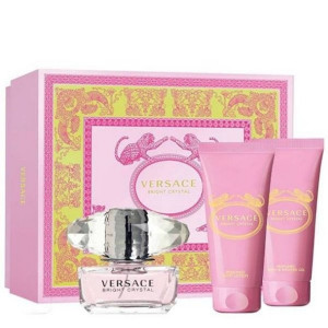 Подарочный набор Versace Bright Crystal туалетная вода 50 мл, гель для душа 50 мл и лосьон для тела 50 мл