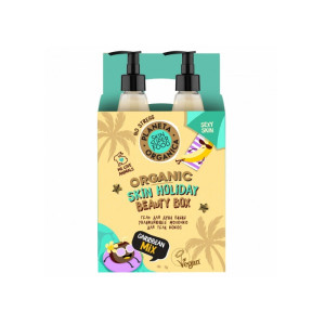 Подарочный набор Planeta Organica Skin Super Food Holliday гель для душа банан 250 мл и увлажняющее молочко для тела кокос 250 мл