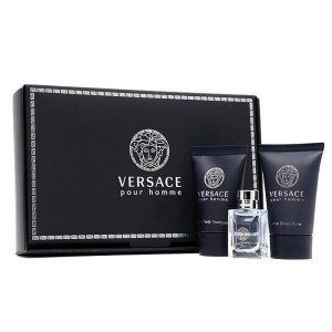 Подарочный набор Versace Pour Homme туалетная вода 50 мл, шампунь 50 мл, бальзам после бритья 50 мл
