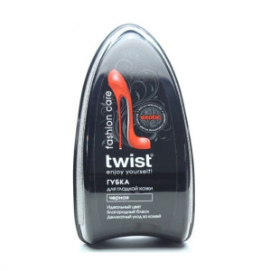 Губка большая для гладкой кожи TWIST черная