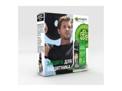 Подарочный набор Garnier Fructis Огуречная Свежесть Шампунь Fructis Огуречная Свежесть 250 мл Дезодорант-спрей Защита 6 150 мл