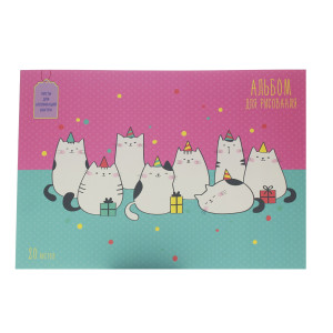 AL А201929 Альбом д/рис "Кошачий праздник" А4 20л