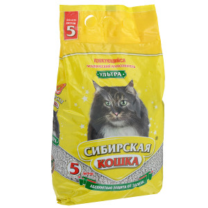 Сибирская кошка Наполнитель Ультра комкующийся 5л