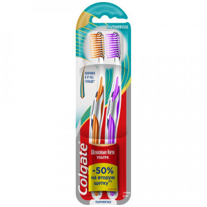 Зубная щетка Colgate Шелковые нити ультрамягкая 2 шт