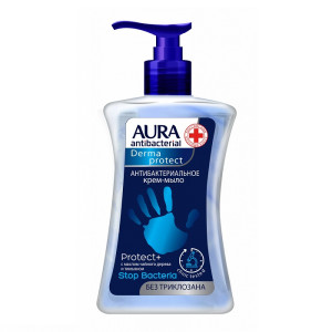 Крем-мыло жидкое Aura Derma Protect Антибактериальное 250 мл