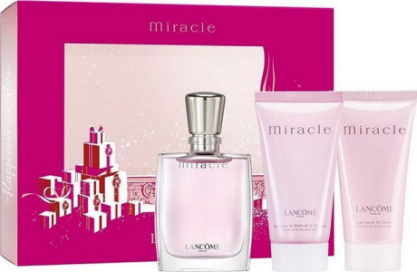 Подарочный набор Lancome Miracle парфюмированная вода 30 мл, лосьон для тела 50 мл и гель для душа 50 мл