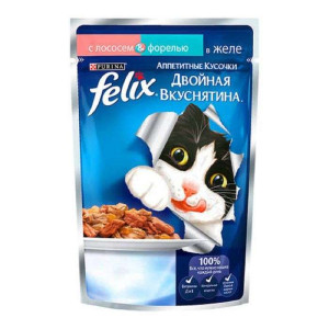FELIX Двойной Вкус Лосось&Форель 85г