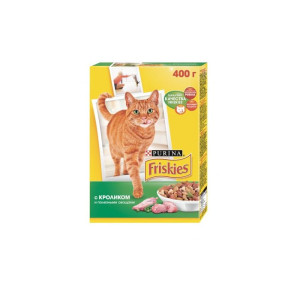 FRISKIES д/взрослых кошек Кролик&Овощи 400г
