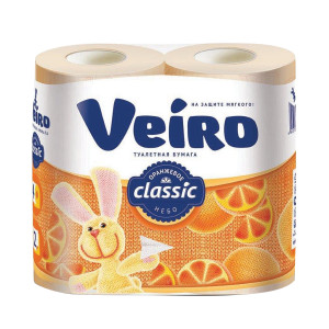 VEIRO Туал. бумага Classic оранж. 2-х сл (4 рул)