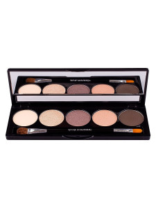 Палетка теней для век Eva Mosaic Nude Look тон 03 от светло-молочного до тёмно-шоколадного оттенка 8 гр - 1