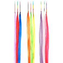 Цветные пряди волос Beriotti на невидимках ПВХ 3 цвета 25-28см