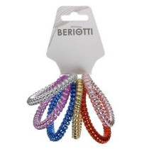 Набор резинок для волос Beriotti Спиралька пластик 6 цветов 5.5 см 6 шт