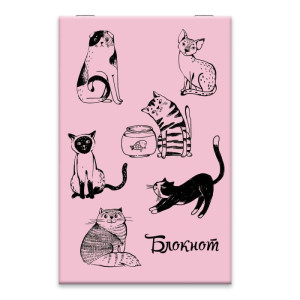 BL A6/40 49068 Феникс Блокнот "Черные коты" клетка