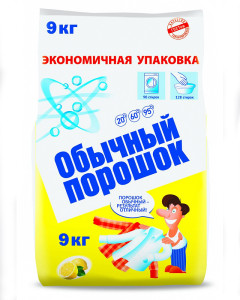 Стиральный порошок Обычный порошок Лимон для всех типов стирки 9 кг
