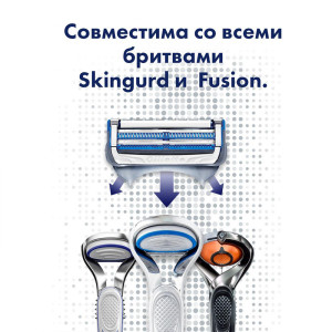 Бритвенный станок Gillette SkinGuard Sensitive 2 кассеты с 2 лезвиями для чувствительной кожи, с триммером 1 шт - 1