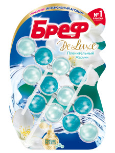 Туалетный блок Бреф ДеЛюкс Пленительный жасмин 3x50 г  - 1