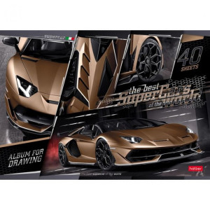 AL 40А4лофВ Hatber Альбом д/рисов "SuperCarsWorld"