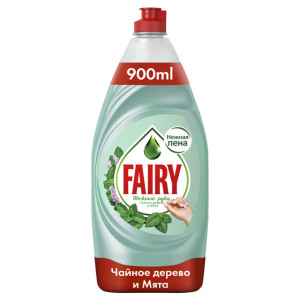 Средство для мытья посуды Fairy Нежные руки Чайное дерево и мята 900 мл