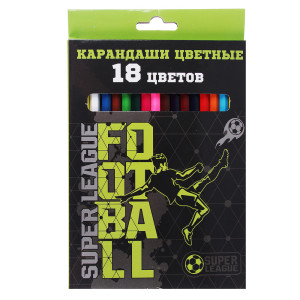Карандаши цветные Football  18 цветов