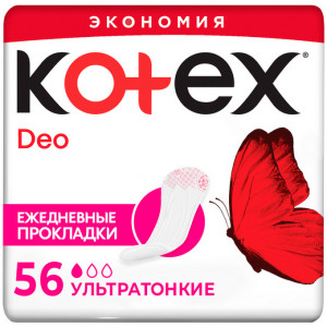 Прокладки ежедневные Kotex Deо Superslim 56 шт