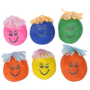 LASTIKS Игрушка-мялка "Мордашка", полимер, 7см, 6 цветов