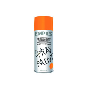 Краска Empils аэрозольная для внутренних и наружных работ, быстросохнущая, универсальная RAL 2004 оранжевая 425 мл
